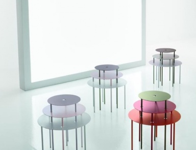 Set of three stackable round tables Qui Pro Quo - Bonaldo