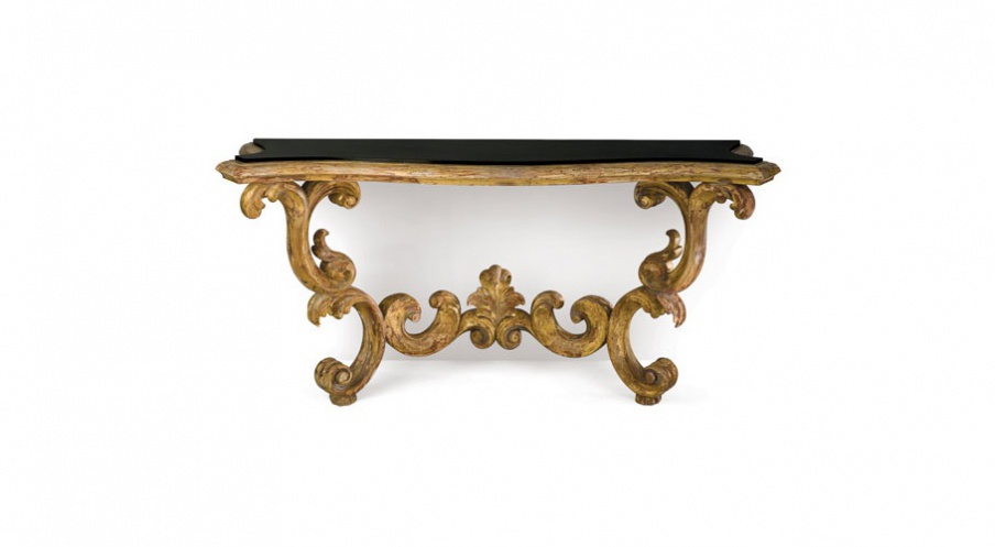 Wall console with shaped top, Chamonix, Christopher Guy