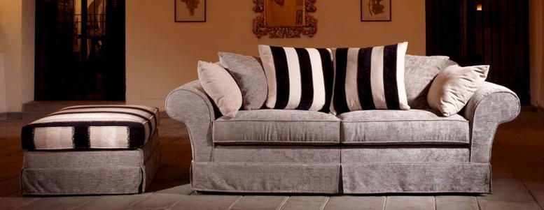 Two-seater sofa upholstered in fabric Arabella, Mantellassi
