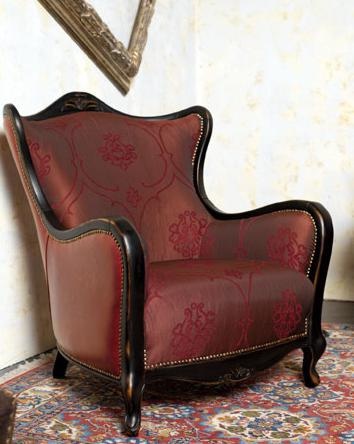 Armchair with wooden frame upholstered Alexia, Mantellassi