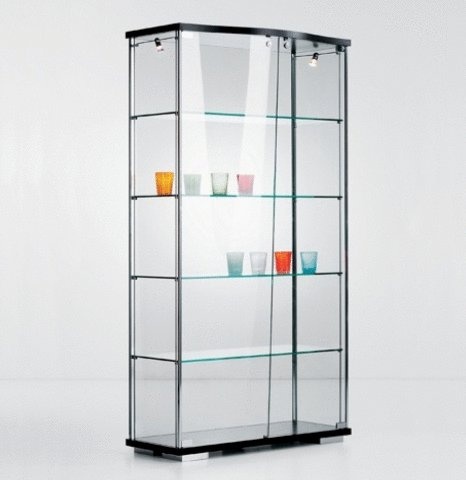 Showcase on the basis of aluminum and wood Musa, Miniforms