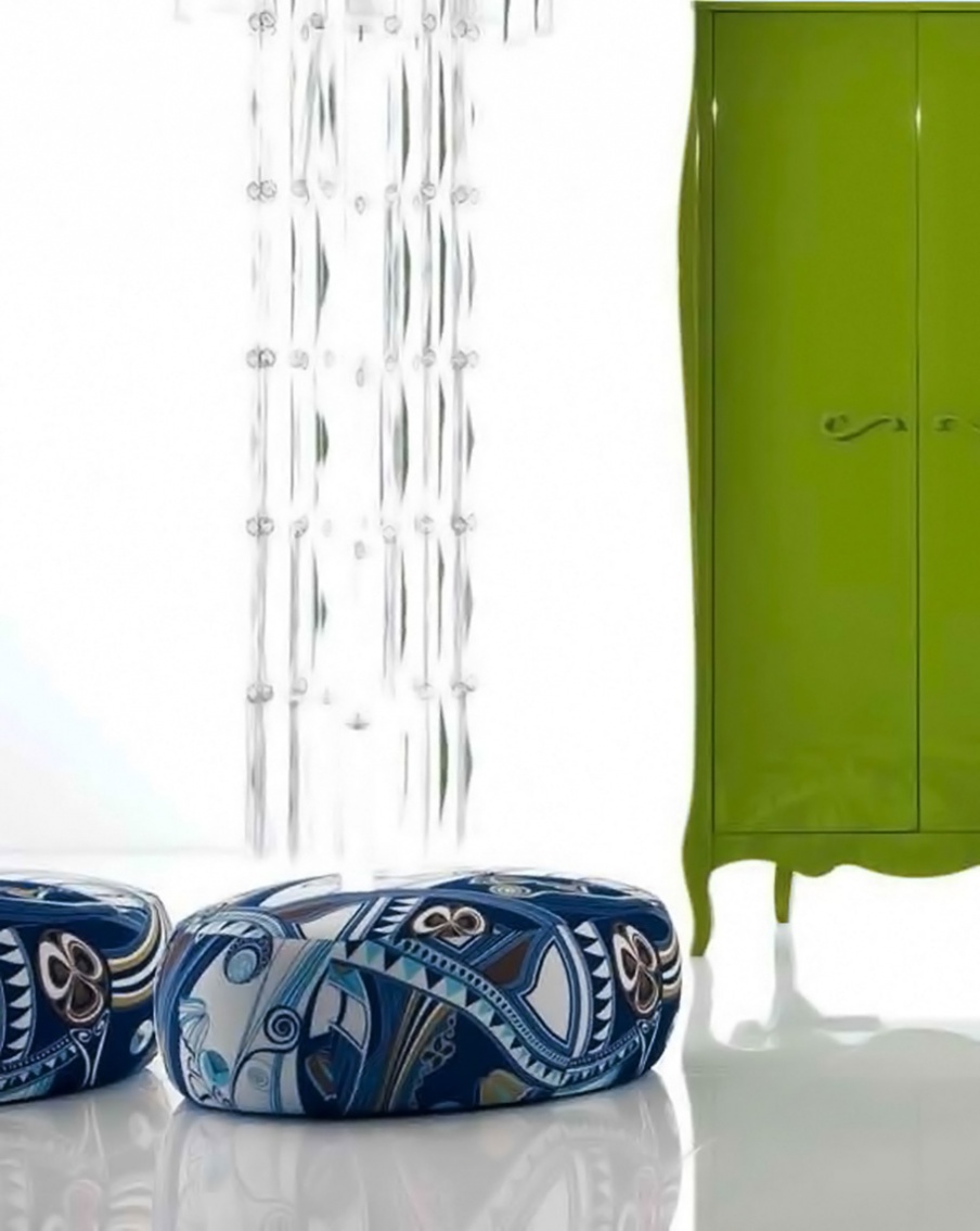 Stool round upholstered fabric Atelier, Moda