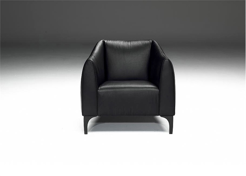 Chair leather upholstered Anita, Natuzzi