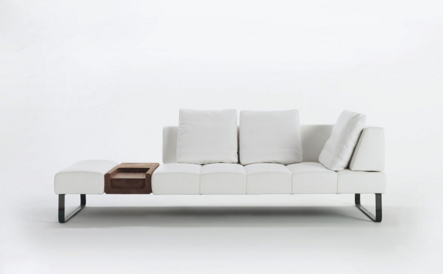 A sofa on legs of iron leather upholstered Patmos, Riva 1920