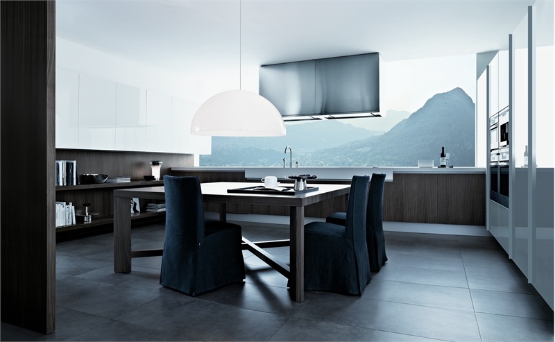 Set for the kitchen in the Alea veneer finish, Varenna