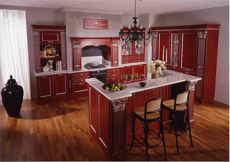 Set for the kitchen with carved decoration Tomassi, Solaria