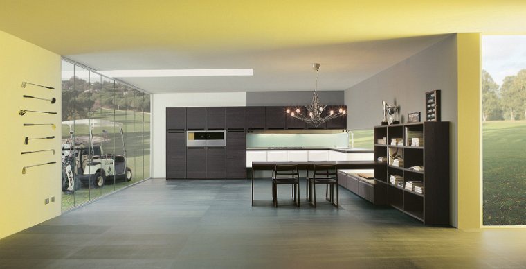 Set for the kitchen with a shelving unit open Essenza, Comprex