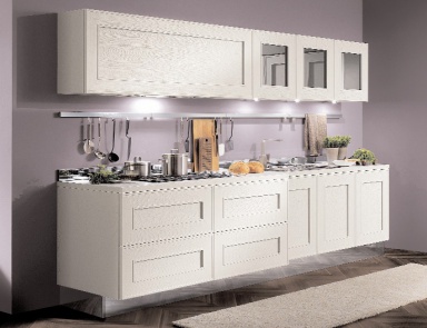 Kitchen (kitchen set) decorated with painted oak Melograno, Composit