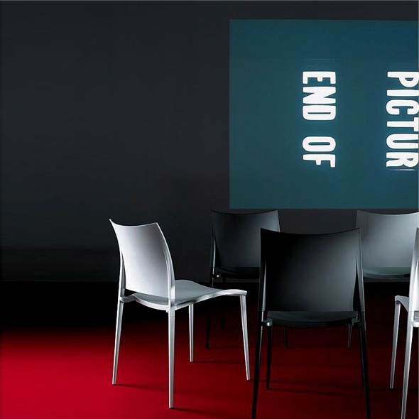 Chair with armrests, Sand monocolor - Desalto