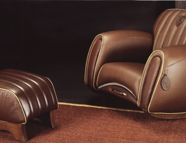 Armchair with pouf, Imola - Formitalia
