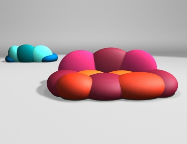 Three-seater sofa, Le Nuvole - Giovannetti