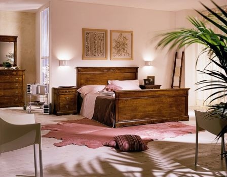 Bed with high headboard Callas, Moletta Mobili