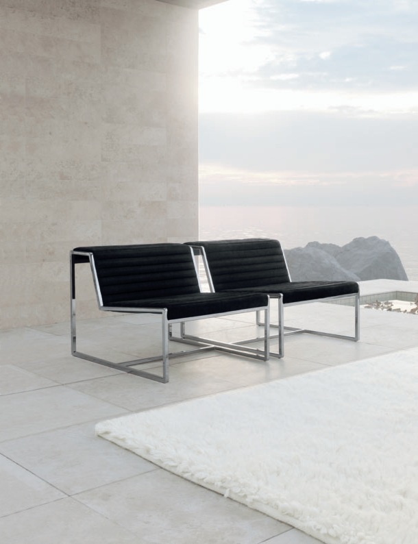 Armchair, upholstery leather or textile, Atlanta, Alivar