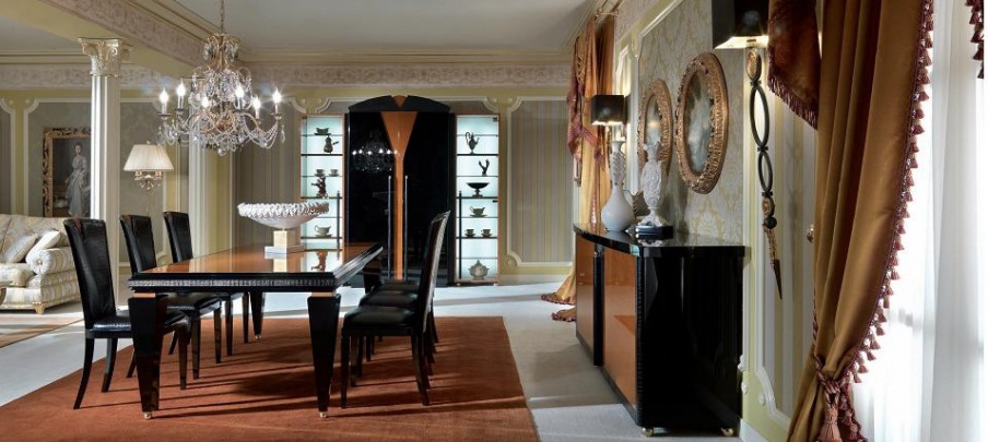 Dining table rectangular solid wood Century, Turri