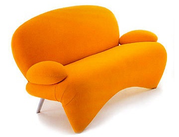 Double designer sofa Sha, Rossi di Albizzate