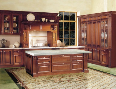 Kitchen set with a working area of marble, Giorgio Piotto