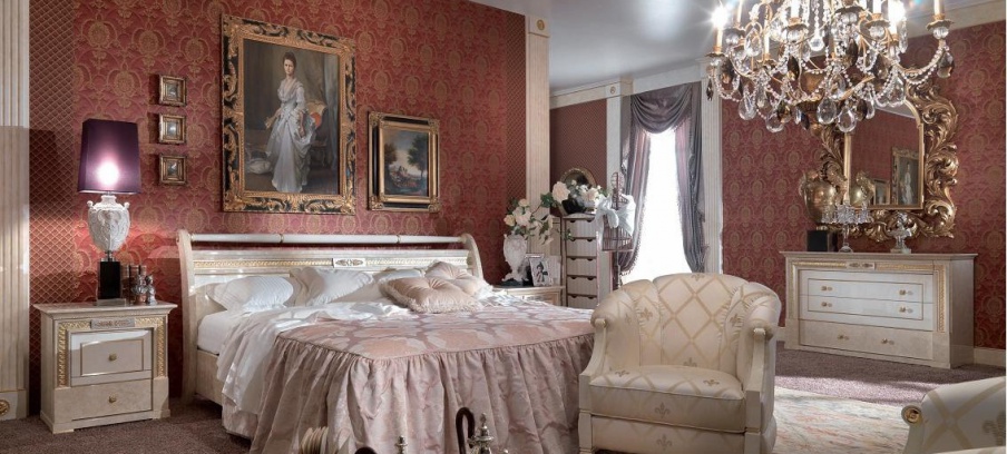 Bed double made of solid wood Arcade Royale, Turri