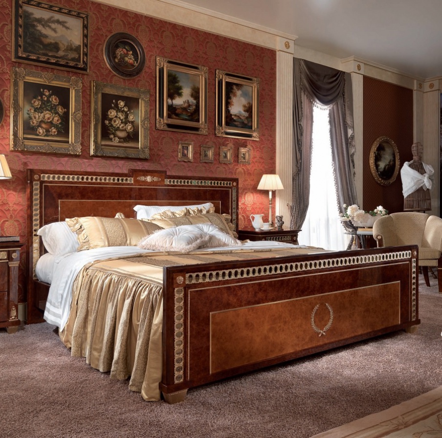 Bed double made of solid wood Arcade Plus Turri