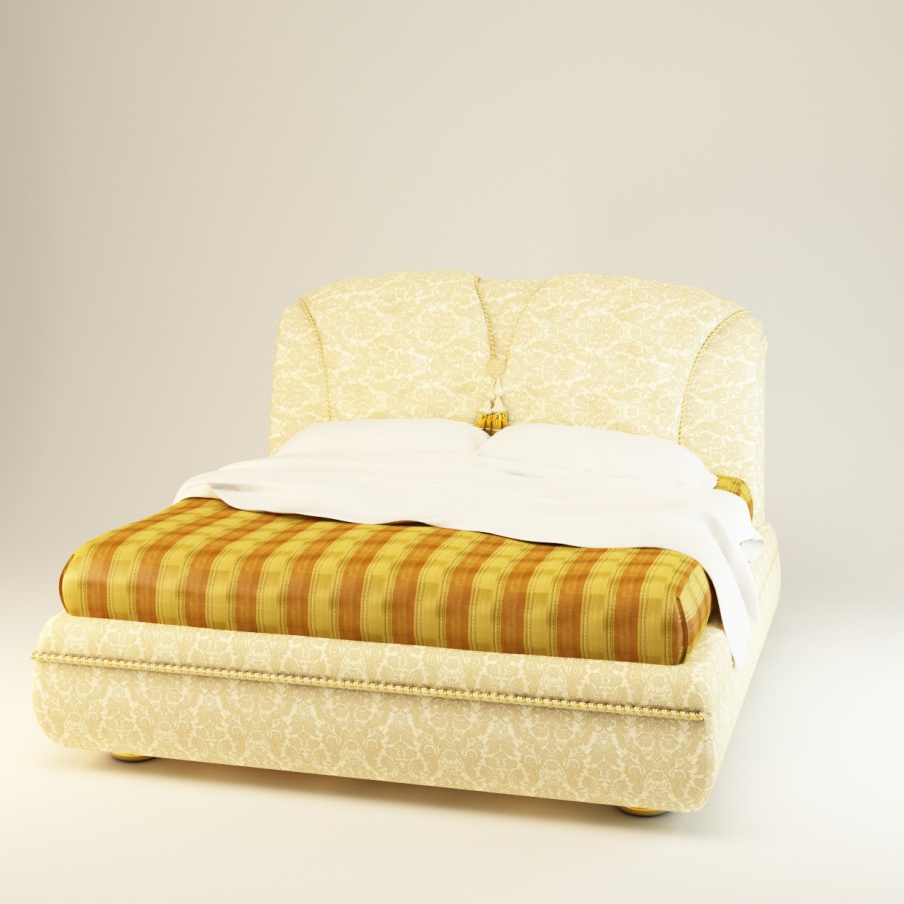 Double bed with upholstered headboard Doniss Bed, Turri