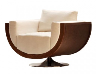 Chair swivel, Metal Wave - Rattan wood