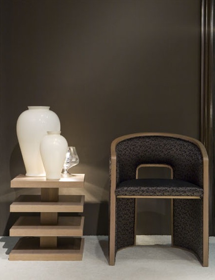 Chair walnut A1399, Annibale Colombo