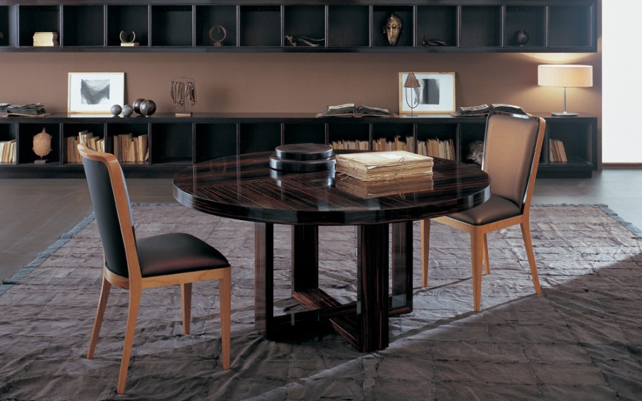 Dining table round C1321, Annibale Colombo