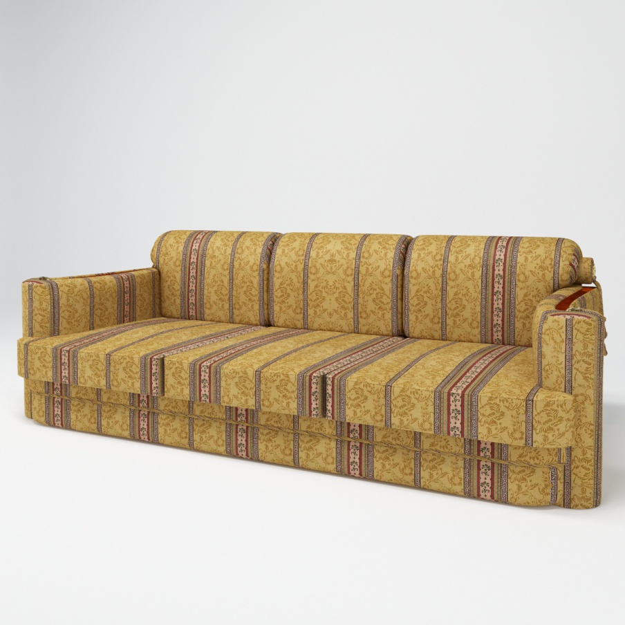 Three-seater sofa made of solid wood Berry, Turri