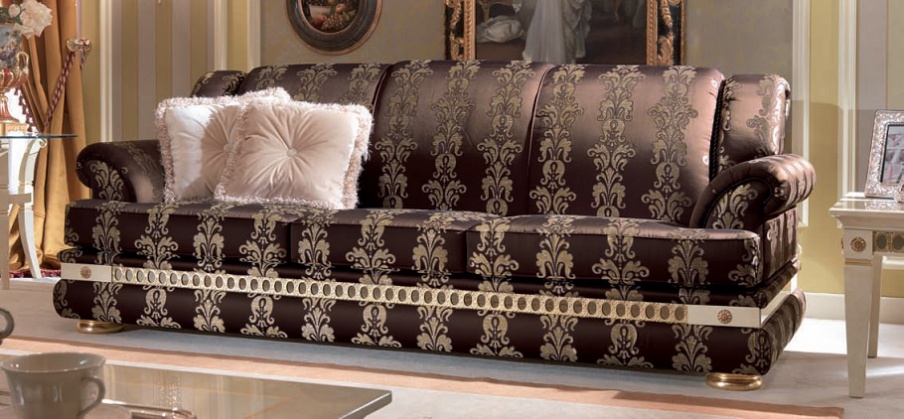 Three-seater sofa in solid wood Plus Embassy, Turri