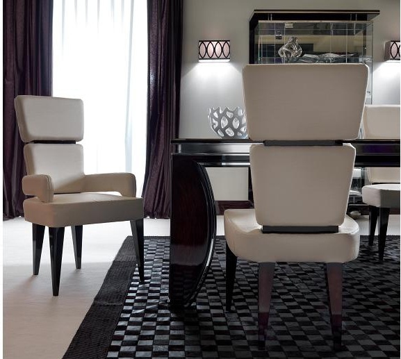 Chair with armrests Evolution Leather, Turri