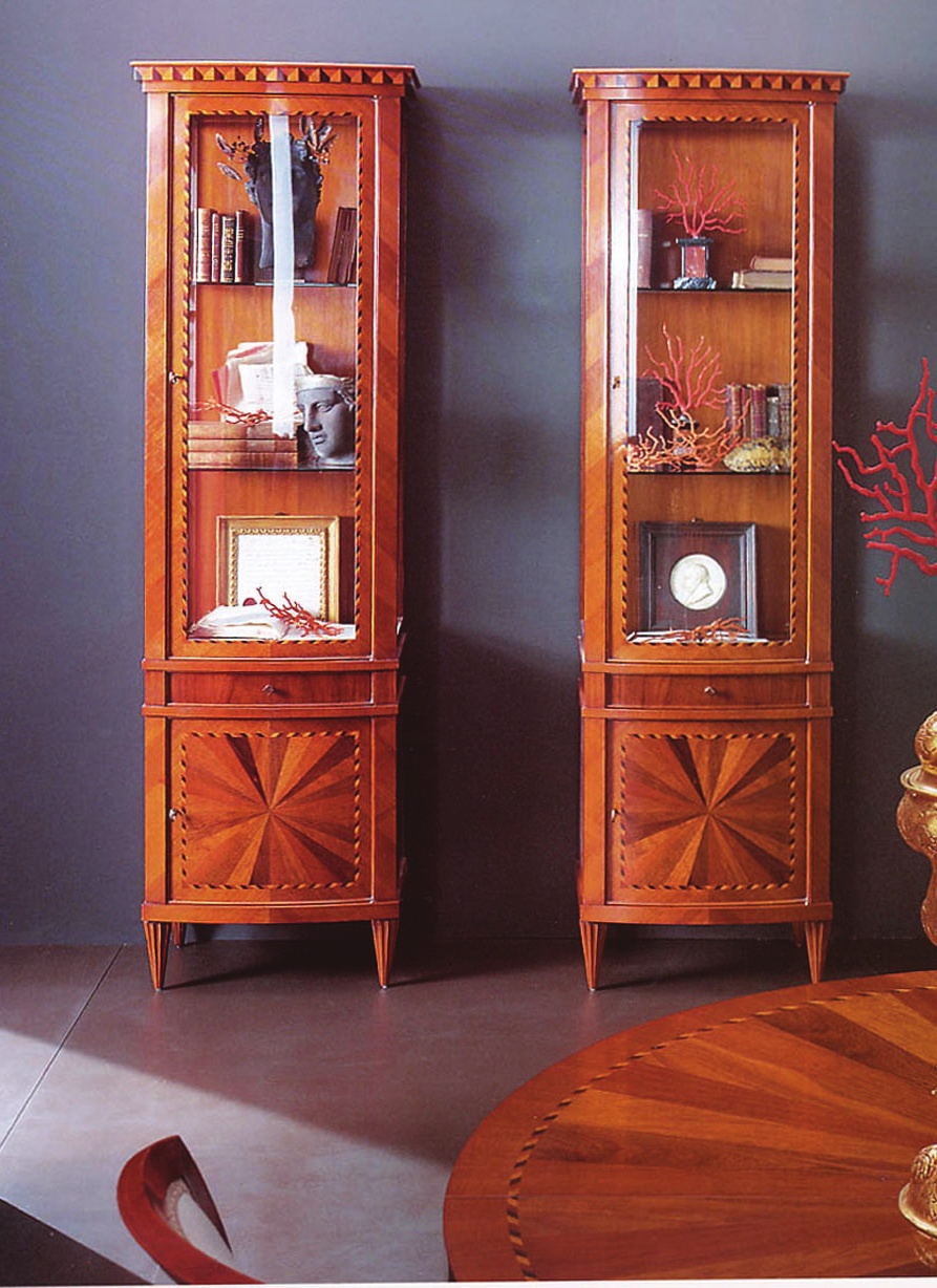Showcase with inlaid walnut E1311, Annibale Colombo Luxury furniture MR
