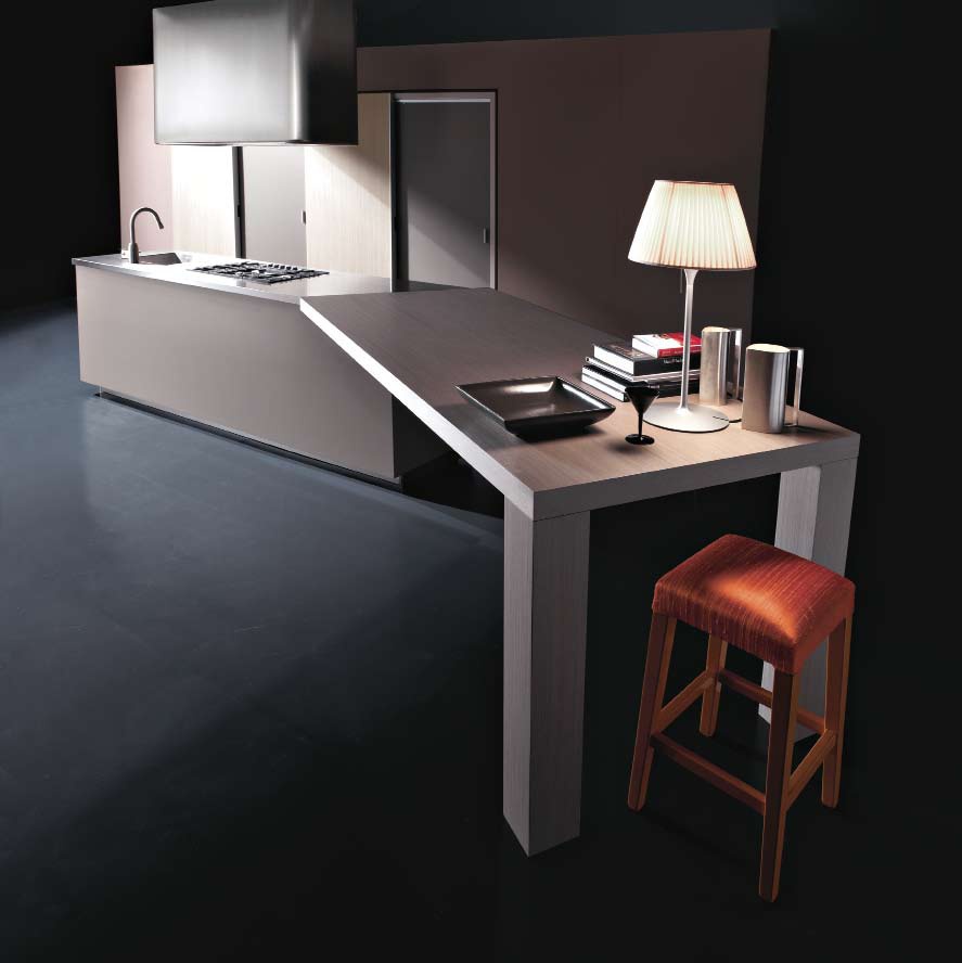 Set for the kitchen with stainless steel work area, Effeti
