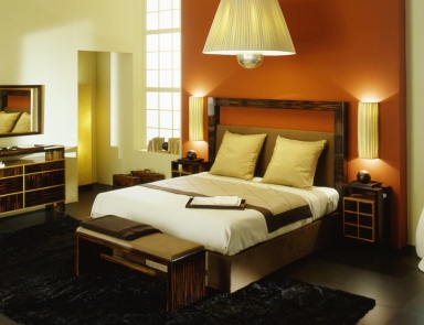 Bed of ebony G1324, Annibale Colombo