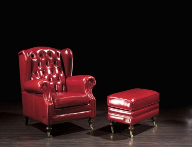 Chair with Ottoman foot Lowell, Epoque