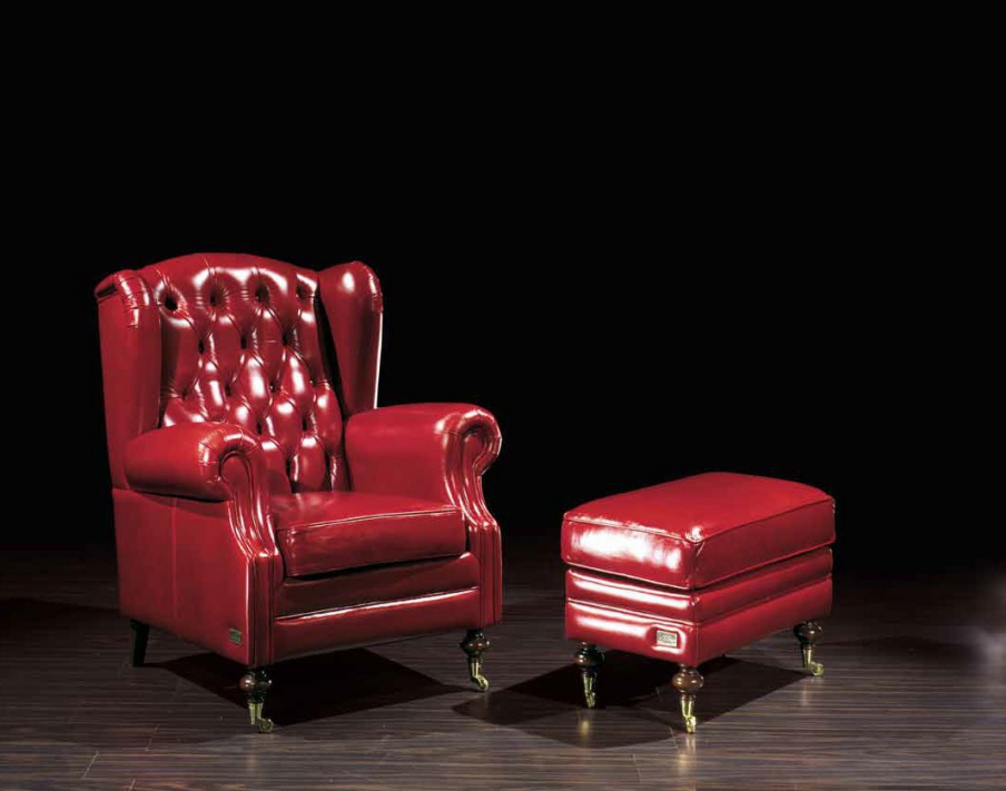 Chair with Ottoman foot Lowell, Epoque