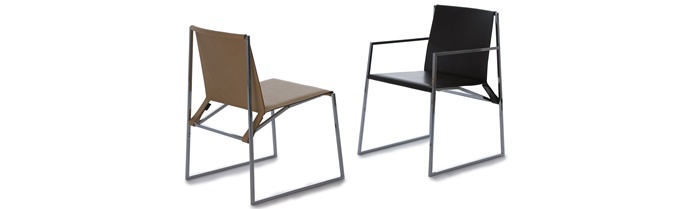 Armchair with metal base Calma, Arketipo