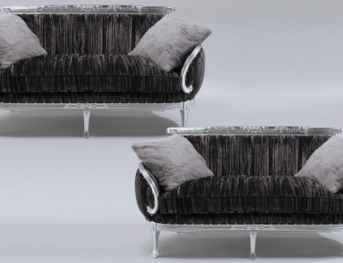 A sofa with a silver frame, Cornelio Cappellini