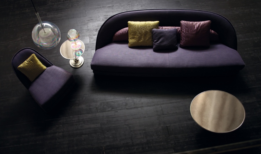 Two seater sofa with fabric upholstery Lucille, Angelo Cappellini