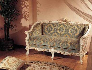 Double sofa with curved legs, Fratelli Radice