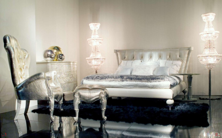 Set for the bedroom in leather, Cornelio Cappellini