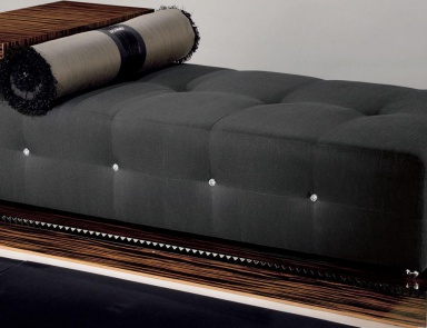 Couch in Brooklyn textile upholstery, Francesco Molon