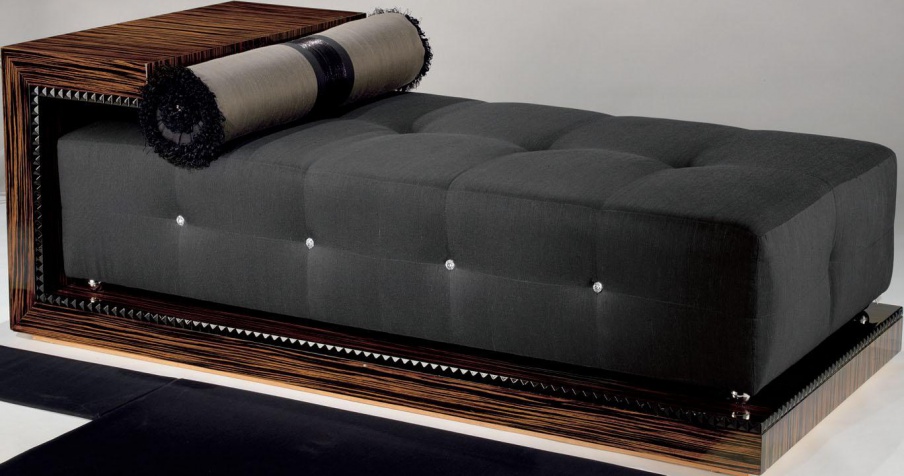 Couch in Brooklyn textile upholstery, Francesco Molon