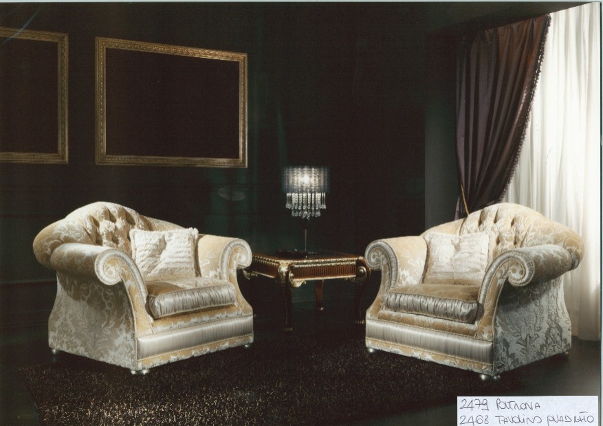 Armchair with rolled armrests, Ceppi