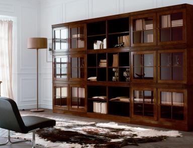 Wall of wood Easy Cubica, Minotti Collezioni