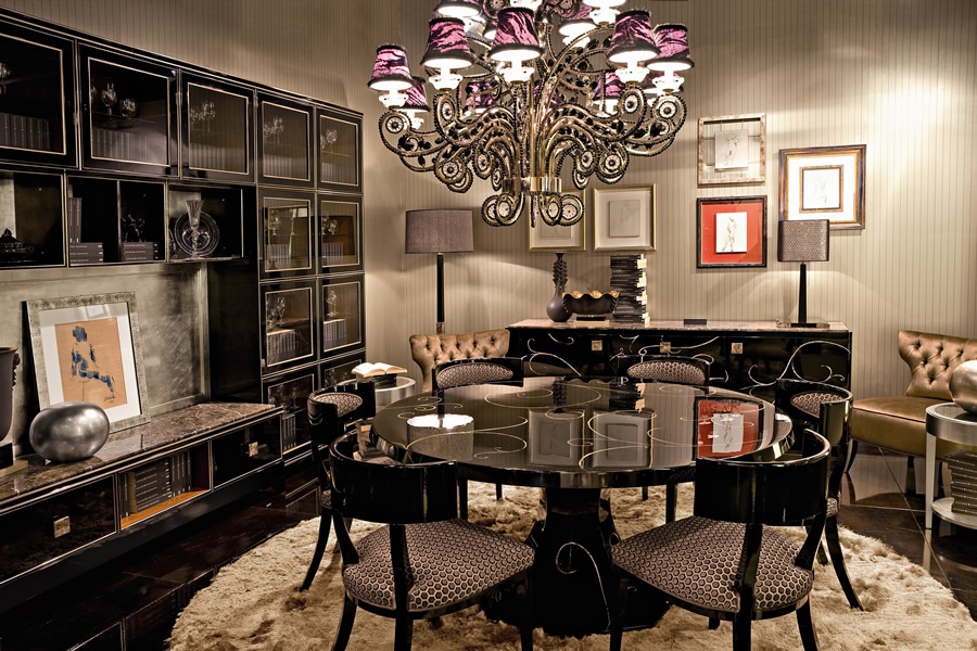 Set for dining room Luxury Cubica, Minotti Collezioni 