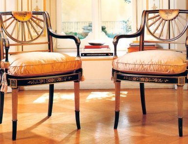 Chair Pauline NL.580 with armrests, Galimberti Nino