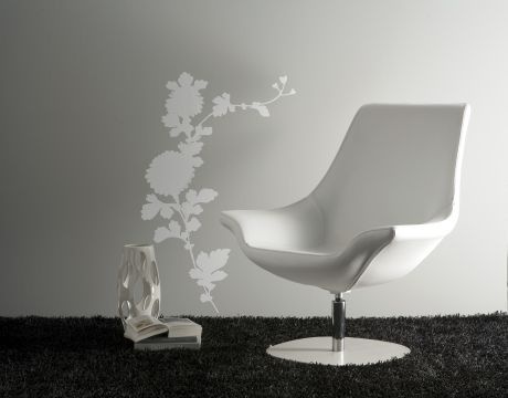 Chair swivel, upholstery leather or textile Elite, Bontempi Casa