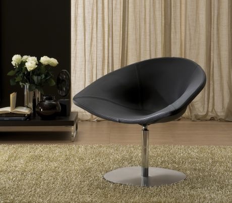 Chair swivel, upholstery leather or textile Quarry, Bontempi Casa