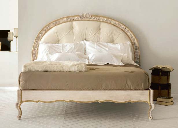 Double bed with upholstered headboard, Silvano Grifoni