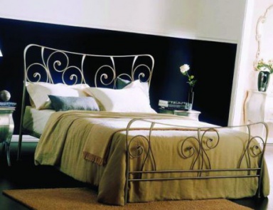 Bed with high headboard and footboard Felce, Bontempi Casa (wrought iron bed)