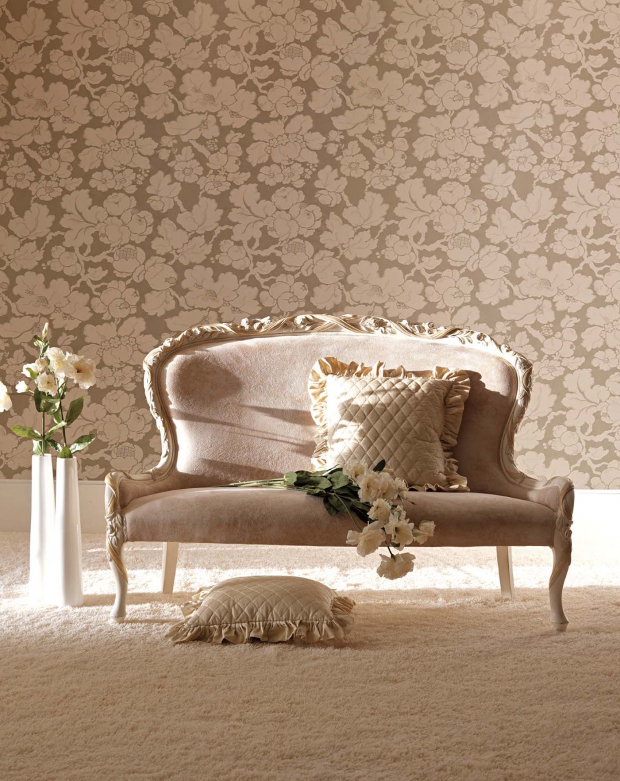 Two-seater sofa on wooden frame Ambiente Notte, Savio Firmino